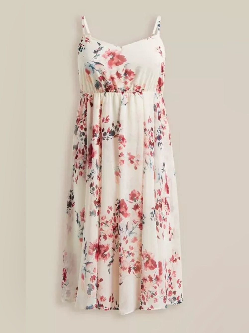 Torrid Spaghetti-Strap Maxi Dress in Floral Ivory - Picture 5 of 7